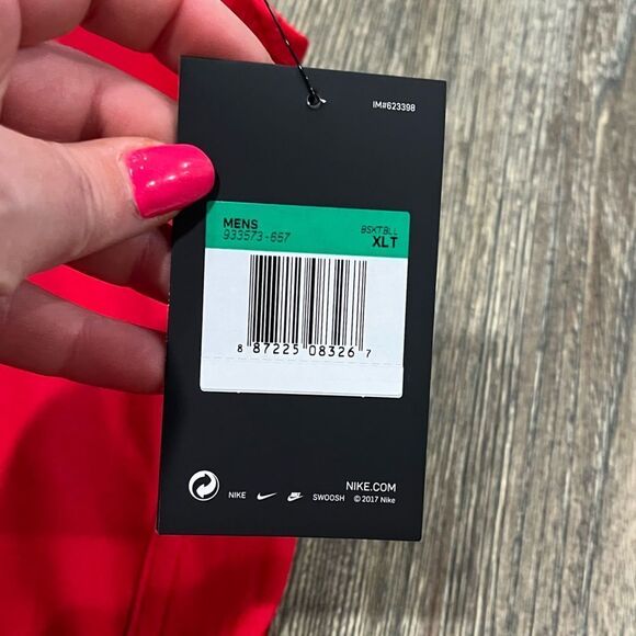 NWT Nike NBA Team Player Issue Basketball Jersey Vest Reversible Red XLT - Picture 5 of 6